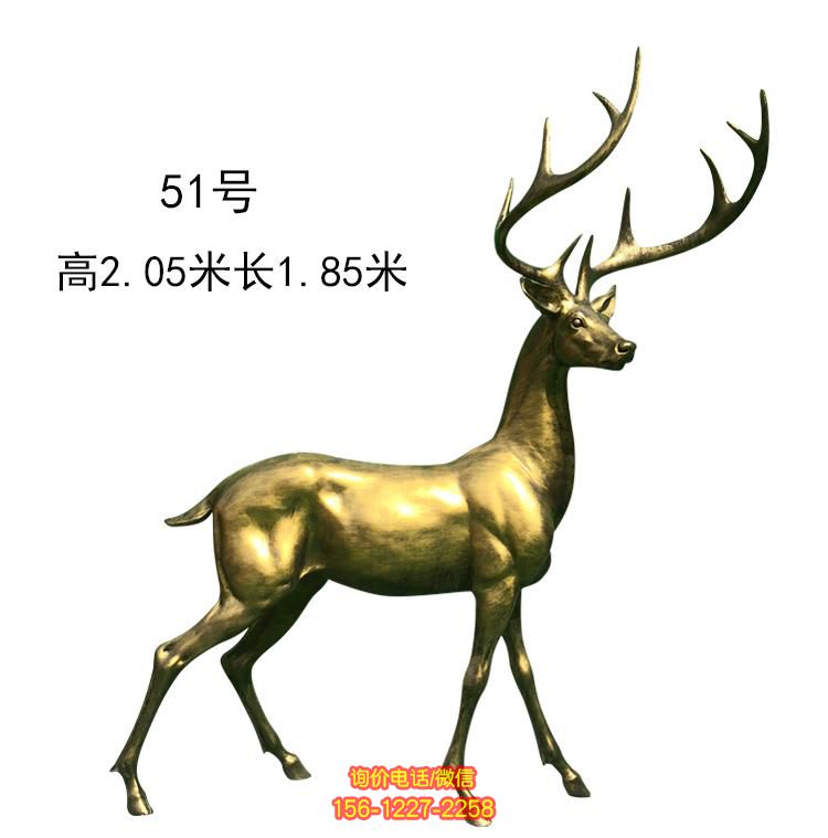 玻璃鋼雕塑梅花鹿，為庭院、小區、園林帶來清新氣息