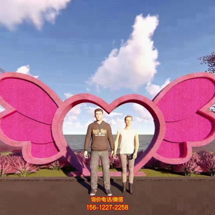 景區室外綠植景觀雕塑 愛情美陳道具愛情主題雕塑