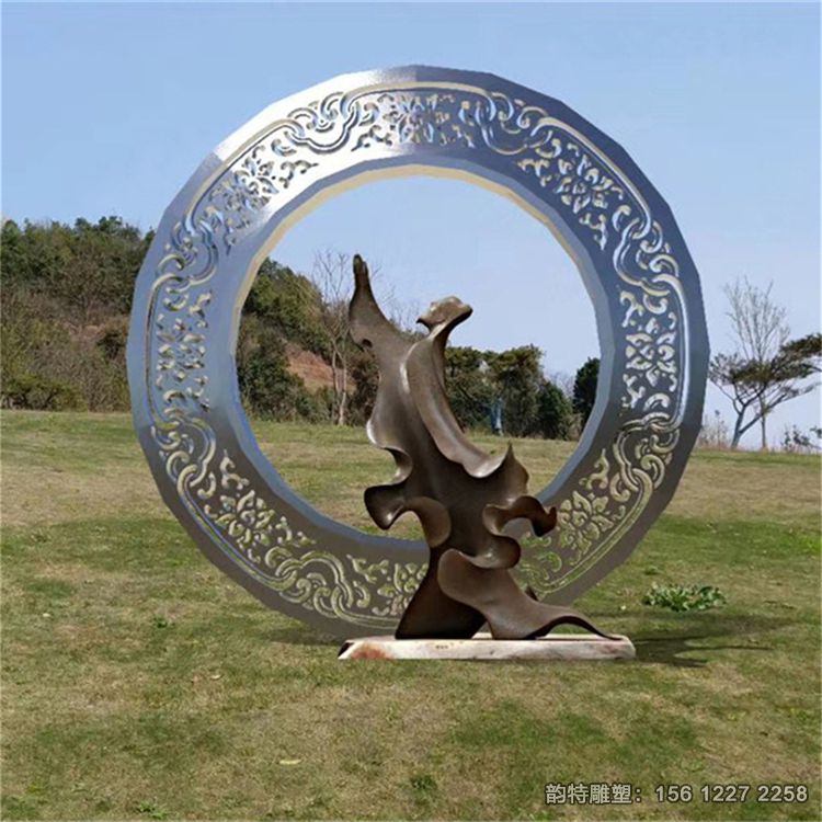 不銹鋼月亮圓環(huán)雕塑73 不銹鋼月亮圓環(huán)雕塑73