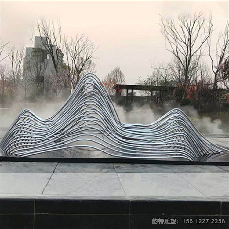 不銹鋼管假山雕塑，抽象鋼管假山雕塑加工廠