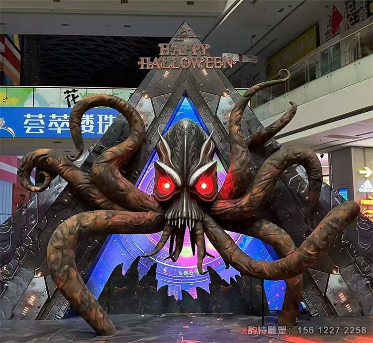 商場(chǎng)大型玻璃鋼章魚(yú)雕塑 海洋生物八爪魚(yú)圖片 商場(chǎng)大型玻璃鋼章魚(yú)雕塑 海洋生物八爪魚(yú)圖片